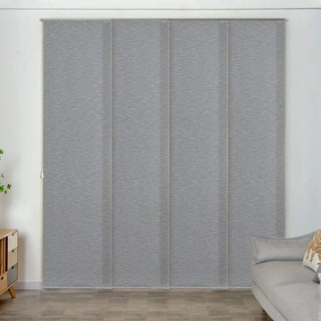 Graywind Manual Panel Track Blinds | Light Filtering Textured Series | Custom to 153" Width